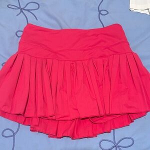 Gold Hinge Pink Pleated Athletic Skirt